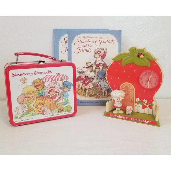 American Greetings Other - Strawberry Shortcake Metal Lunch Box, Bradley Clock, & Her Friends Books